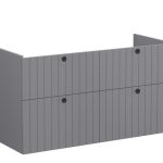 VitrA Root Groove 120cm 4 Drawer Washbasin Unit - Matt Grey
