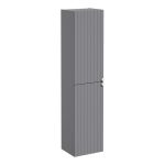 VitrA Root Groove 40cm 2 Door Tall Unit (LH Hinge) - Matt Grey