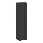 VitrA Root Groove 40cm 2 Door Tall Unit (LH Hinge) - Matt Graphite