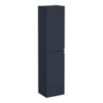VitrA Root Groove 40cm 2 Door Tall Unit (LH Hinge) - Matt Dark Blue