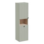 VitrA Root Groove 40cm 2 Door Semi-Tall Unit w/Laundry Basket (LH Hinge) - Matt Retro Green