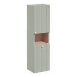 VitrA Root Groove 40cm 2 Door Semi-Tall Unit w/Laundry Basket (RH Hinge) - Matt Retro Green