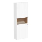 VitrA Root Groove 55cm 2 Door Semi-Tall Unit (LH Hinge) - Matt White