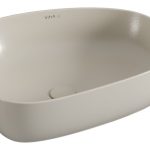 VitrA Outline 570x450mm Recycled 0TH Basin Only - Matt Taupe