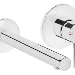 VitrA Origin Wall Mounted 2-Hole Basin Mixer - Chrome