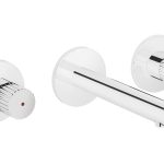 VitrA Origin Wall Mounted 3-Hole Basin Mixer - Chrome