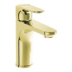 VitrA Root Round Basin Mixer - Soft Gold