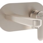 VitrA Root Round Integrated Basin Mixer - Brushed Nickel