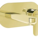 VitrA Root Round Integrated Basin Mixer - Soft Gold