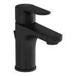 VitrA Root Round Compact Basin Mixer w/Waste Lever - Matt Black