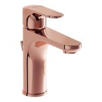 VitrA Root Round Basin Mixer w/Waste Lever - Soft Copper