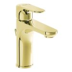 VitrA Root Round Basin Mixer w/Waste Lever - Soft Gold