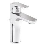 VitrA Root Round Basin Mixer w/Waste Lever - Chrome