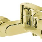 VitrA Root Round Wall Mounted Bath/Shower Mixer - Soft Gold