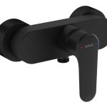 VitrA Root Round Wall Mounted Shower Mixer - Matt Black