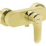 VitrA Root Round Wall Mounted Shower Mixer - Soft Gold