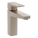 VitrA Root Square Basin Mixer - Brushed Nickel