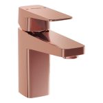VitrA Root Square Compact Basin Mixer - Soft Copper
