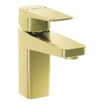 VitrA Root Square Compact Basin Mixer - Soft Gold