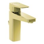 VitrA Root Square Basin Mixer w/Waste Lever - Soft Gold