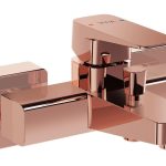 VitrA Root Square Wall Mounted Bath/Shower Mixer - Soft Copper