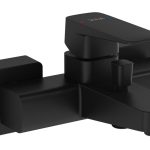 VitrA Root Square Wall Mounted Bath/Shower Mixer - Matt Black
