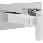 VitrA Root Square Wall Mounted Basin Mixer - Chrome