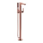 VitrA Root Round Floor Standing Bath/Shower Mixer - Soft Copper