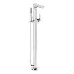 VitrA Root Round Floor Standing Bath/Shower Mixer - Chrome