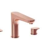 VitrA Root Round 4-Hole Bath/Shower Mixer - Soft Copper