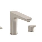 VitrA Root Round 4-Hole Bath/Shower Mixer - Brushed Nickel