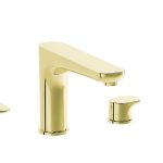 VitrA Root Round 4-Hole Bath/Shower Mixer - Soft Gold