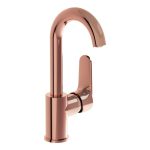 VitrA Root Round Swivel Basin Mixer - Soft Copper