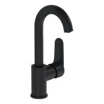 VitrA Root Round Swivel Basin Mixer - Matt Black