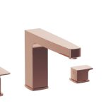 VitrA Root Square 4-Hole Bath/Shower Mixer - Soft Copper