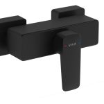 VitrA Root Square Wall Mounted Shower Mixer Valve - Matt Black