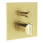 VitrA Suit Integrated Thermostatic Shower Mixer - Soft Gold
