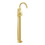 VitrA Origin Classic Floor Standing Bath/Shower Mixer - Brushed Gold