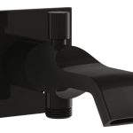 VitrA Suit Wall Mounted Bath/Shower Spout - Gloss Black