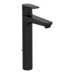 VitrA Flow Soft Tall Basin Mixer w/Waste Lever - Matt Black