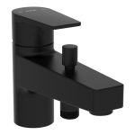 VitrA Flow Square Monohole Bath Filler - Matt Black