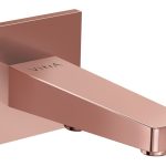 VitrA Root Square Wall Mounted Bath Spout - Soft Copper