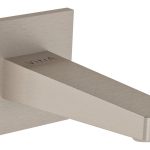 VitrA Root Square Wall Mounted Bath Spout - Brushed Nickel