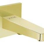 VitrA Root Square Wall Mounted Bath Spout - Soft Gold