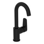 VitrA Flow Soft Swivel Basin Mixer - Matt Black