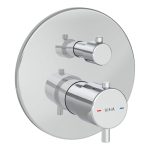 VitrA Root Round Integrated Thermostatic Bath/Shower Mixer Valve - Chrome