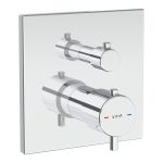 VitrA Root Square Integrated Thermostatic 2-Way Shower Mixer Valve - Chrome
