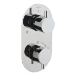 VitrA Aquaheat Round Thermostatic 3-Way Shower Mixer - Chrome