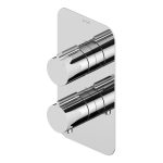 VitrA Aquaheat Soft Square Thermostatic 2-Way Shower Mixer - Chrome