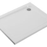 //2Go 45mm Low Profile 1000x800mm Rectangular Tray & Waste - White